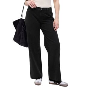 29 GAP Low Rise Stride Wide Leg Jeans Baggy Skater Y2K Black